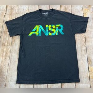 ANSR Answer Racing Motocross Black T Shirt Camo Graphic Logo Size Large